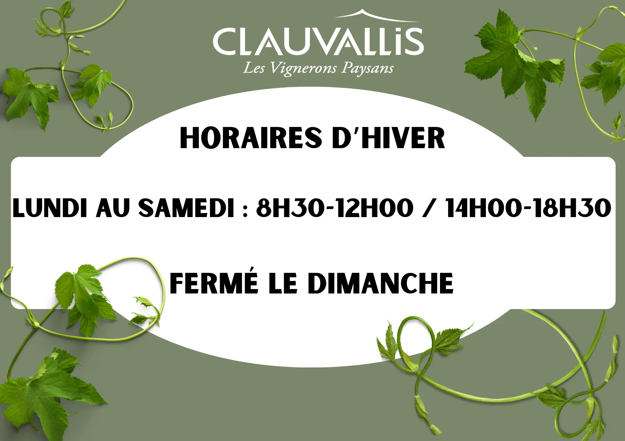 PASSAGE AUX HORAIRES D'HIVER